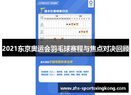 2021东京奥运会羽毛球赛程与焦点对决回顾 2021东京奥运会羽毛球赛程与焦点对决回顾
